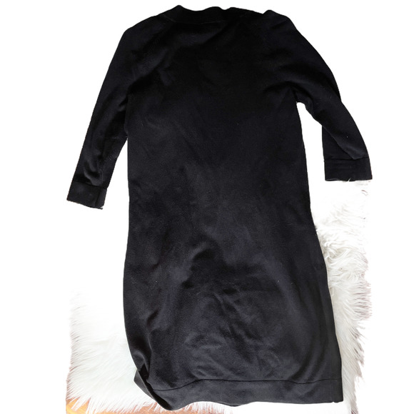 Michael Kors Black 1/4 Zip Sweater Dress Pockets S - Picture 5 of 9